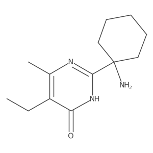 2-(1-Aminocyclohexyl)-5-ethyl-6-methyl-1,4-dihydropyrimidin-4-one Structure