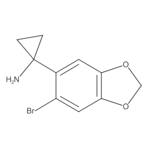 1-(6-Bromo-1,3-dioxaindan-5-yl)cyclopropan-1-amine Structure