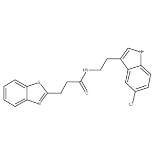 3-(1,3-benzothiazol-2-yl)-N-[2-(5-chloro-1H-indol-3-yl)ethyl]propanamide结构式