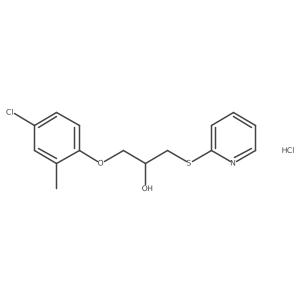 1-(4-Chloro-2-methylphenoxy)-3-(pyridin-2-ylthio)propan-2-ol hydrochloride结构式