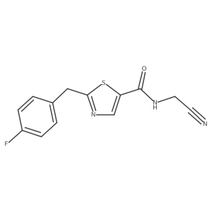 N-(cyanomethyl)-2-[(4-fluorophenyl)methyl]-1,3-thiazole-5-carboxamide Structure