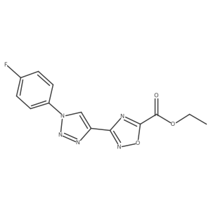 ethyl 3-[1-(4-fluorophenyl)-1H-1,2,3-triazol-4-yl]-1,2,4-oxadiazole-5-carboxylate结构式