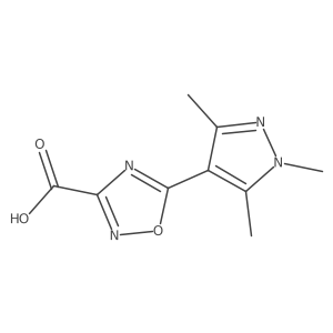 5-(trimethyl-1H-pyrazol-4-yl)-1,2,4-oxadiazole-3-carboxylic acid结构式