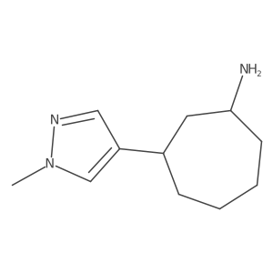 Cycloheptanamine, 3-(1-methyl-1H-pyrazol-4-yl)-结构式