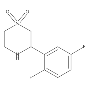 Thiomorpholine, 3-(2,5-difluorophenyl)-, 1,1-dioxide Structure