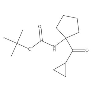 (1-Cyclopropanecarbonyl-cyclopentyl)-carbamic acid tert-butyl ester结构式