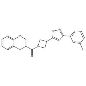 (3-(3-(3-Chlorophenyl)-1,2,4-oxadiazol-5-yl)azetidin-1-yl)(2,3-dihydrobenzo[b][1,4]dioxin-2-yl)methanone结构式