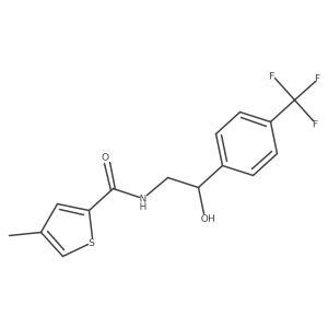 N-(2-hydroxy-2-(4-(trifluoromethyl)phenyl)ethyl)-4-methylthiophene-2-carboxamide Structure