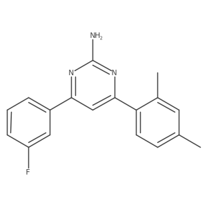 4-(2,4-Dimethylphenyl)-6-(3-fluorophenyl)pyrimidin-2-amine Structure