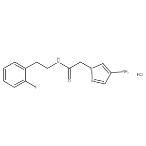 2-(4-Amino-pyrazol-1-yl)-N-[2-(2-fluoro-phenyl)-ethyl]-acetamidehydrochloride结构式