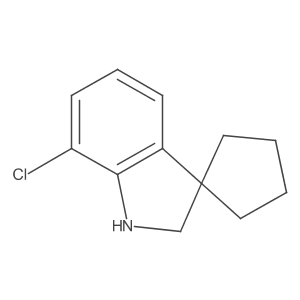 7'-Chloro-1',2'-dihydrospiro[cyclopentane-1,3'-indole]结构式