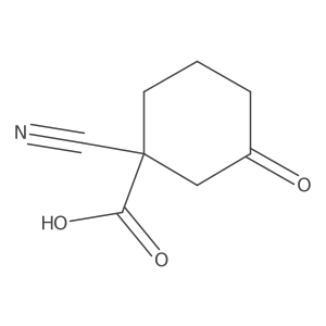 1-Cyano-3-oxocyclohexane-1-carboxylic acid结构式
