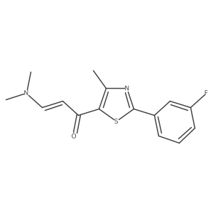 (2E)-3-(dimethylamino)-1-[2-(3-fluorophenyl)-4-methyl-1,3-thiazol-5-yl]prop-2-en-1-one结构式