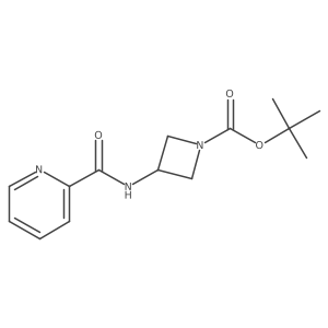 Tert-butyl 3-(pyridine-2-carbonylamino)azetidine-1-carboxylate结构式