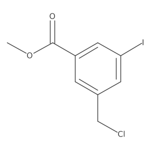 Methyl 3-(chloromethyl)-5-iodobenzoate结构式