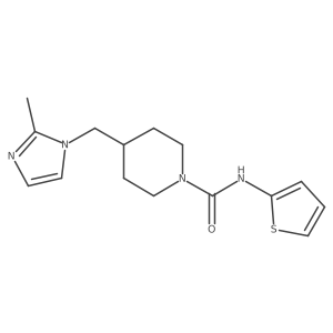 4-((2-methyl-1H-imidazol-1-yl)methyl)-N-(thiophen-2-yl)piperidine-1-carboxamide结构式