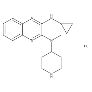 N2-cyclopropyl-N3-methyl-N3-(piperidin-4-yl)quinoxaline-2,3-diamine hydrochloride结构式