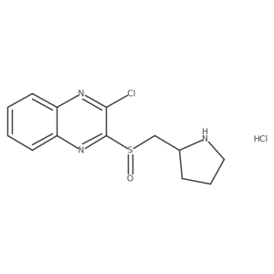 2-Chloro-3-((pyrrolidin-2-ylmethyl)sulfinyl)quinoxaline hydrochloride Structure