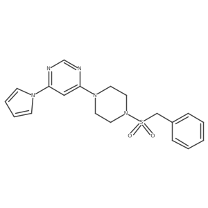 4-(4-(benzylsulfonyl)piperazin-1-yl)-6-(1H-pyrrol-1-yl)pyrimidine Structure