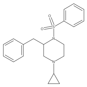 2-Benzyl-4-cyclopropyl-1-(phenylsulfonyl)piperazine结构式