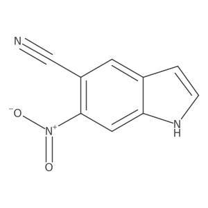 6-Nitro-1H-indole-5-carbonitrile Structure