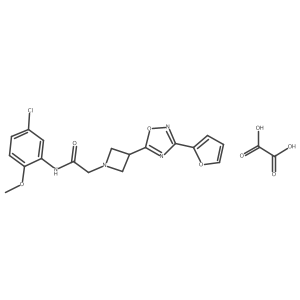 N-(5-chloro-2-methoxyphenyl)-2-(3-(3-(furan-2-yl)-1,2,4-oxadiazol-5-yl)azetidin-1-yl)acetamide oxalate Structure