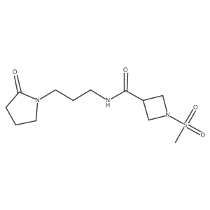1-(methylsulfonyl)-N-(3-(2-oxopyrrolidin-1-yl)propyl)azetidine-3-carboxamide Structure