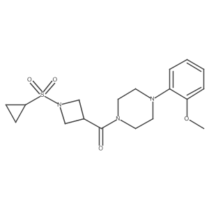 (1-(Cyclopropylsulfonyl)azetidin-3-yl)(4-(2-methoxyphenyl)piperazin-1-yl)methanone结构式