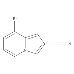 8-Bromoindolizine-2-carbonitrile结构式