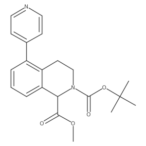 2-O-tert-butyl 1-O-methyl 5-pyridin-4-yl-3,4-dihydro-1H-isoquinoline-1,2-dicarboxylate Structure