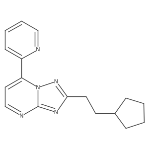 2-(2-Cyclopentylethyl)-7-(2-pyridyl)[1,2,4]triazolo[1,5-a]pyrimidine Structure