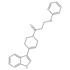 1-[4-(1H-indol-3-yl)-3,6-dihydro-1(2H)-pyridinyl]-3-(2-pyrimidinylamino)-1-propanone Structure