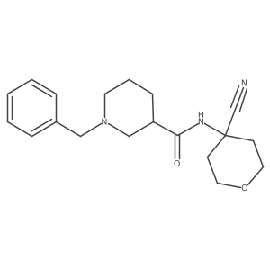 1-Benzyl-N-(4-cyanooxan-4-YL)piperidine-3-carboxamide结构式