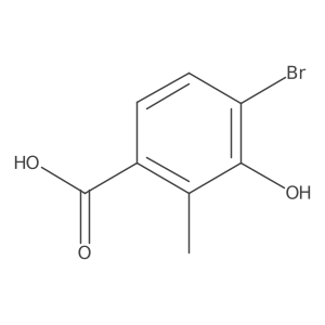 4-Bromo-3-hydroxy-2-methylbenzoic acid结构式