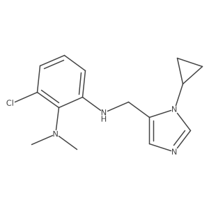 1,2-Benzenediamine, 3-chloro-N1-[(1-cyclopropyl-1H-imidazol-5-yl)methyl]-N2,N2-dimethyl-结构式
