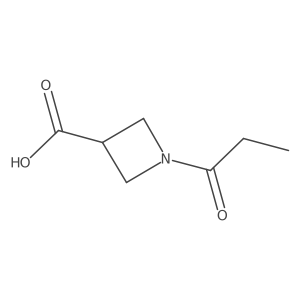 1-Propanoylazetidine-3-carboxylic acid结构式