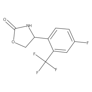 4-[4-Fluoro-2-(trifluoromethyl)phenyl]-1,3-oxazolidin-2-one结构式