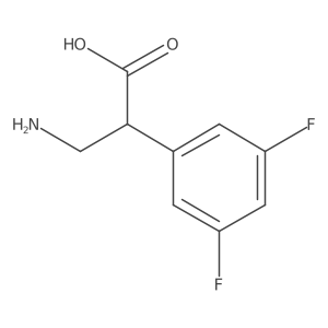 3-Amino-2-(3,5-difluorophenyl)propanoic acid结构式