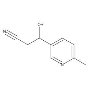 3-Hydroxy-3-(6-methylpyridin-3-yl)propanenitrile Structure