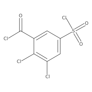 2,3-Dichloro-5-(chlorosulfonyl)benzoyl chloride Structure