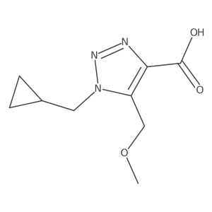 1-(cyclopropylmethyl)-5-(methoxymethyl)-1H-1,2,3-triazole-4-carboxylic acid结构式