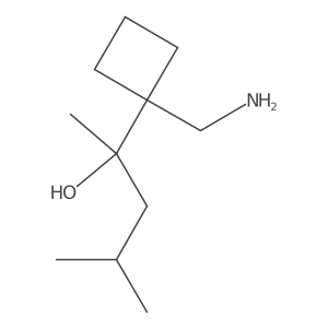 2-[1-(Aminomethyl)cyclobutyl]-4-methylpentan-2-ol Structure