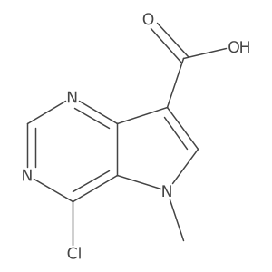 4-chloro-5-methyl-5H-pyrrolo[3,2-d]pyrimidine-7-carboxylic acid结构式