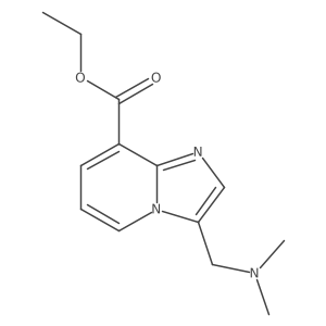 Imidazo[1,2-a]pyridine-8-carboxylic acid,3-[(dimethylamino)methyl]-,ethyl ester结构式