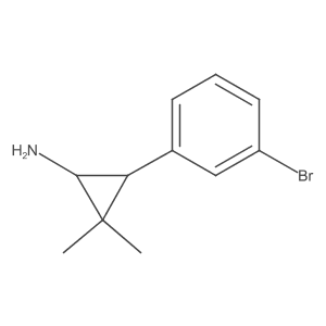 3-(3-Bromophenyl)-2,2-dimethylcyclopropan-1-amine结构式