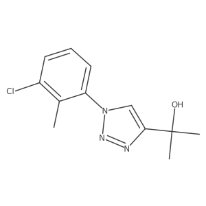 2-(1-(3-chloro-2-methylphenyl)-1H-1,2,3-triazol-4-yl)propan-2-ol Structure