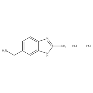 5-(aminomethyl)-1H-1,3-benzodiazol-2-amine dihydrochloride结构式