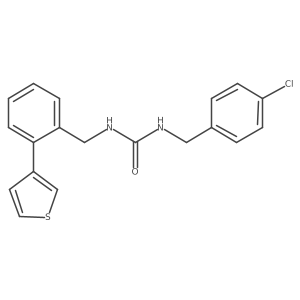 1-(4-Chlorobenzyl)-3-(2-(thiophen-3-yl)benzyl)urea Structure