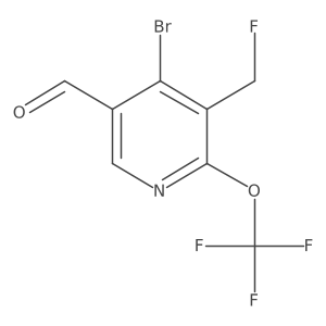 4-Bromo-5-(fluoromethyl)-6-(trifluoromethoxy)nicotinaldehyde结构式