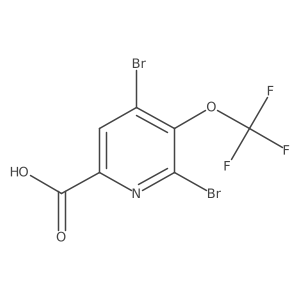 4,6-Dibromo-5-(trifluoromethoxy)picolinic acid结构式
